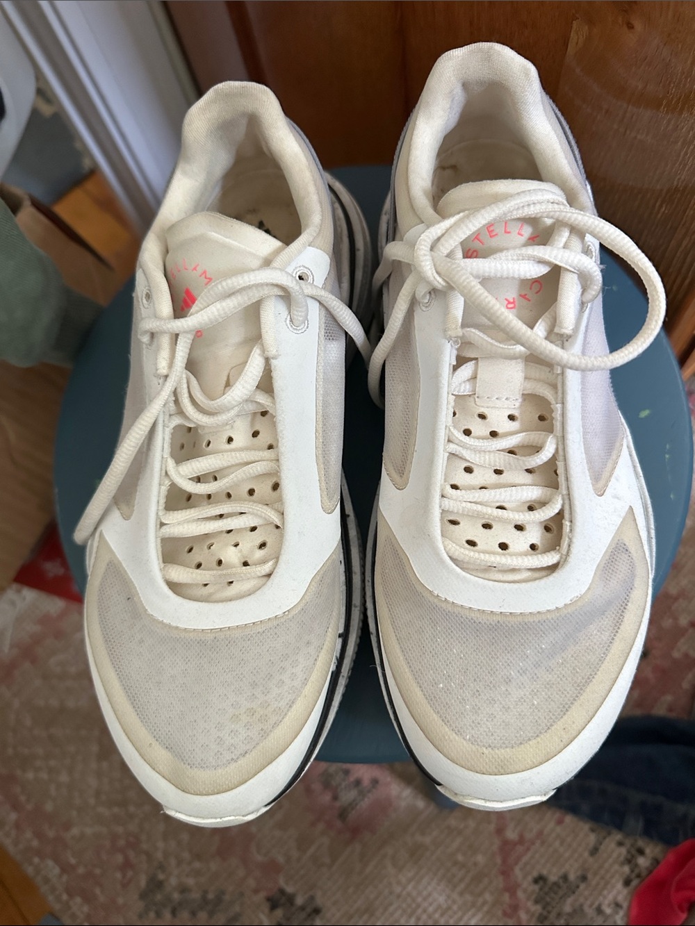 Stella McCartney Off-White & Cream Women's Platform Sneakers